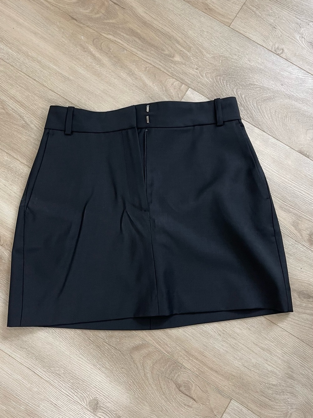 Zara Black Tailored Mini Skirt with Belt Loops